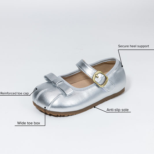 Silver Wide Toe Mary Jane