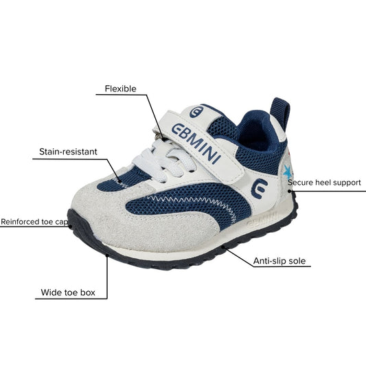 Navy Blue Wide Toe Everyday Sneaker