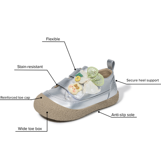 Silver Garden Wide Toe Mary Jane Sneaker