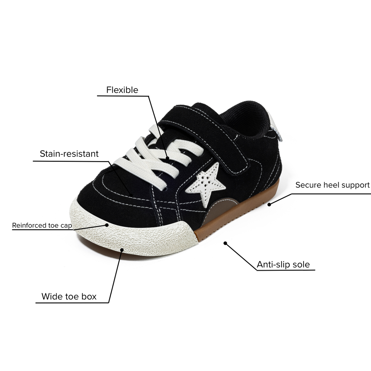 Crimson Star Wide Toe Sneaker