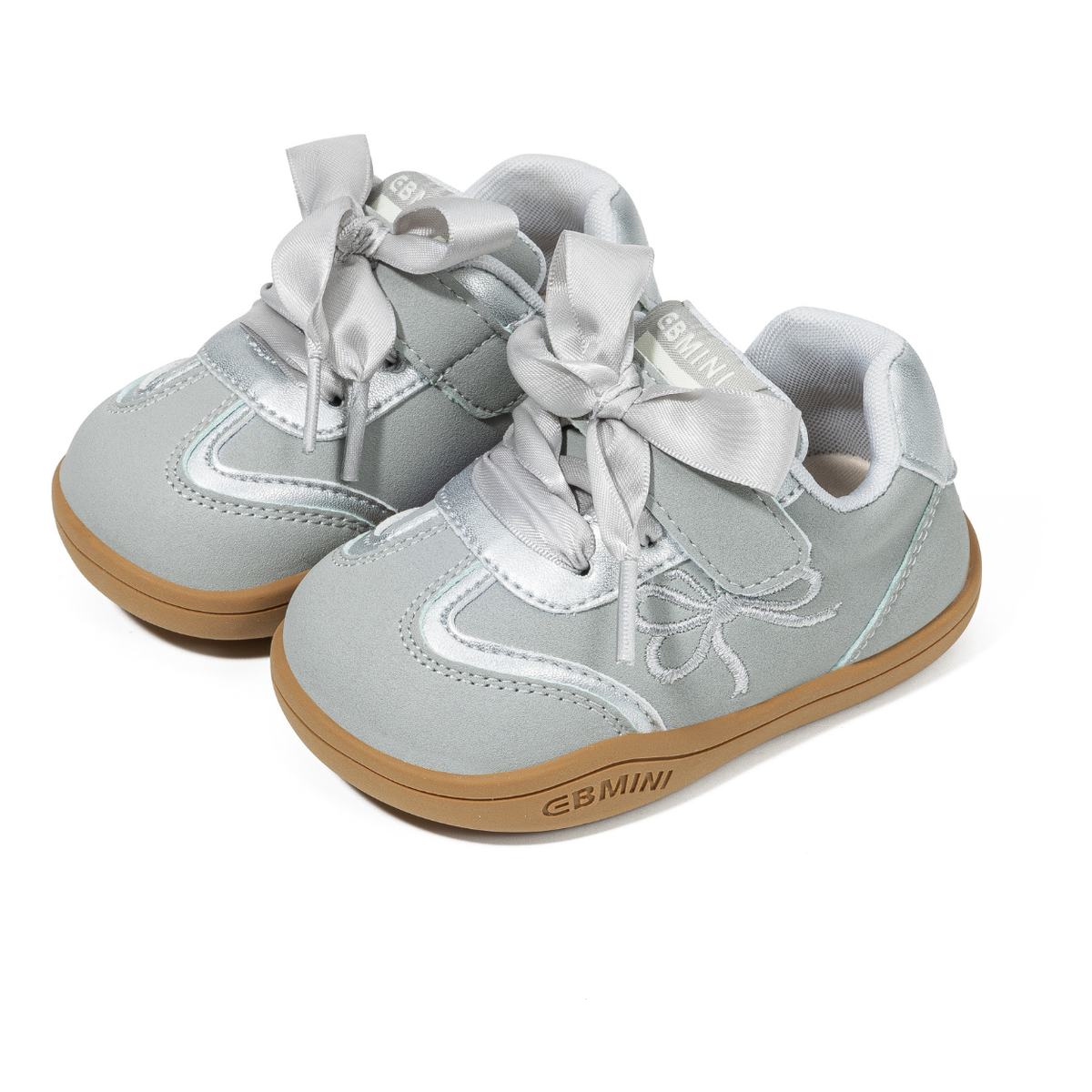 Blush Wide Toe Ribbon Sneakers