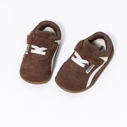Arlo - Suede Barefoot Retro Sneaker - Toddler Boys Girls