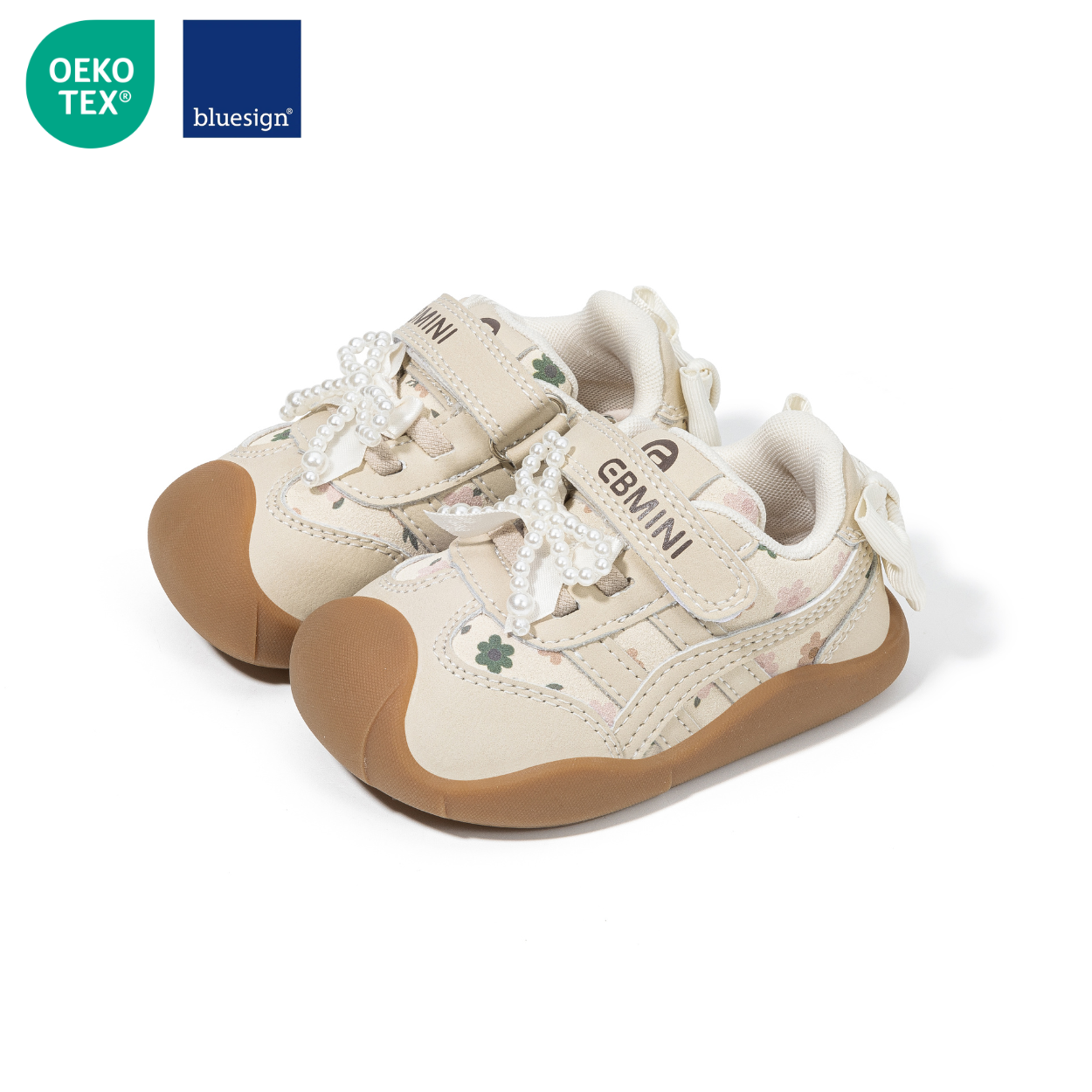 Floral Pearl Wide Toe Sneaker