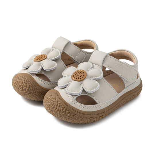 Petal - Barefoot Leather Sandal Flower - Girls