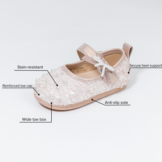 Pearl Lace Mary Jane (Wide Toe)