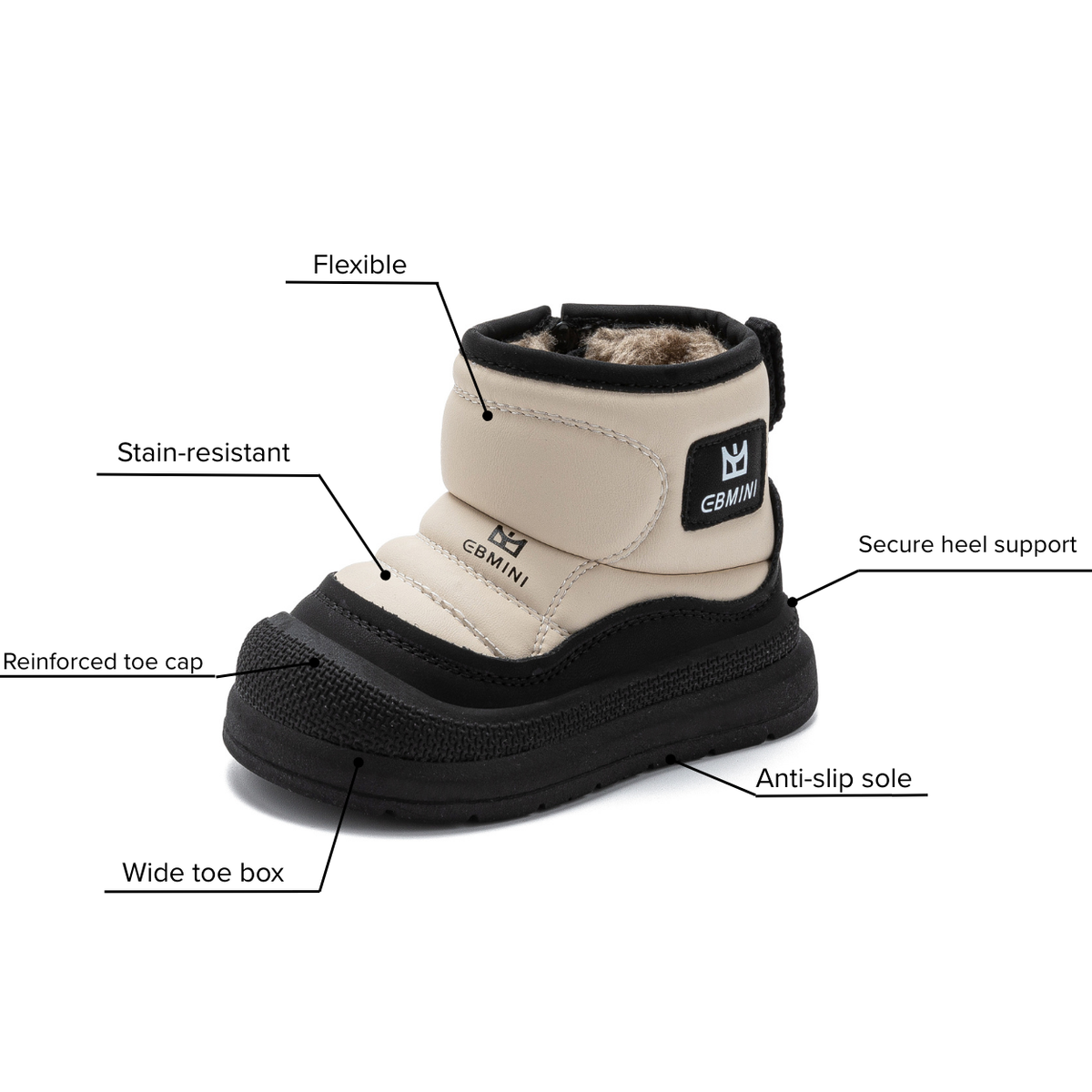 Wide Toe Winter Puff Boot