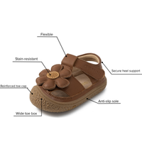 Petal - Barefoot Leather Sandal Flower - Girls