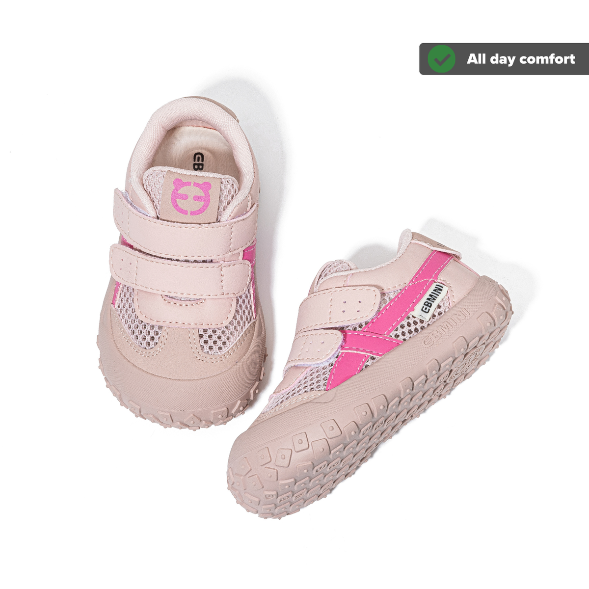 Ari - Sporty Barefoot Mesh Sneaker - Toddler Boys Girls