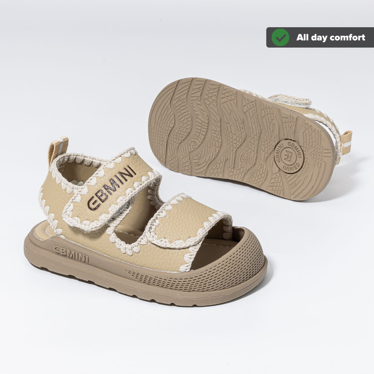 Dune - Barefoot Leather Sandal Wide Toe - Toddler Boys Girls