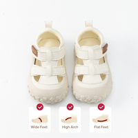 Finn - Barefoot Leather Sandal Wide Toe - Toddler Boys Girls