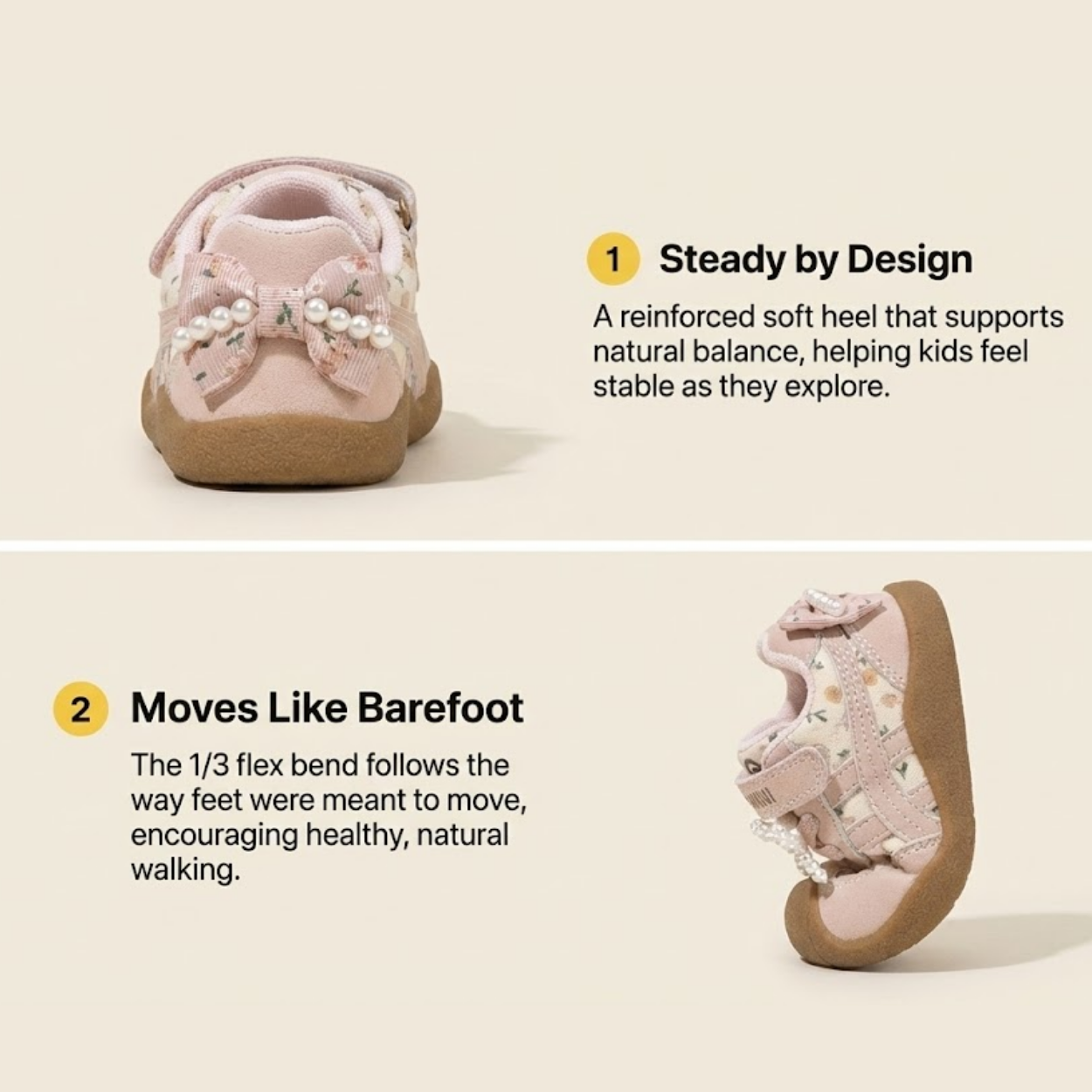 Floral Pearl Wide Toe Sneaker