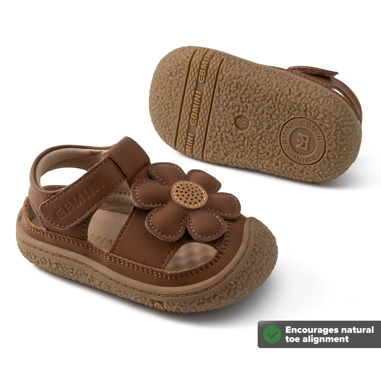Petal - Barefoot Leather Sandal Flower - Girls