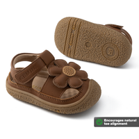 Petal - Barefoot Leather Sandal Flower - Girls