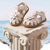 Flora - Barefoot Leather Flower Sandal - Girls