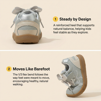 Blush Wide Toe Ribbon Sneakers